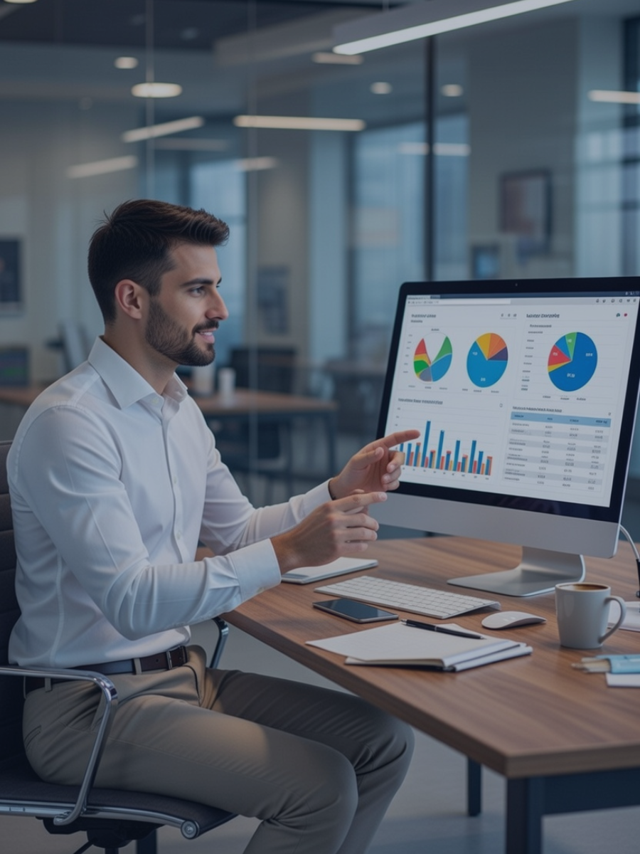 Asesor para emprendedores realizando una planificación de impuestos y costes laborales para la creación de una nueva empresa.