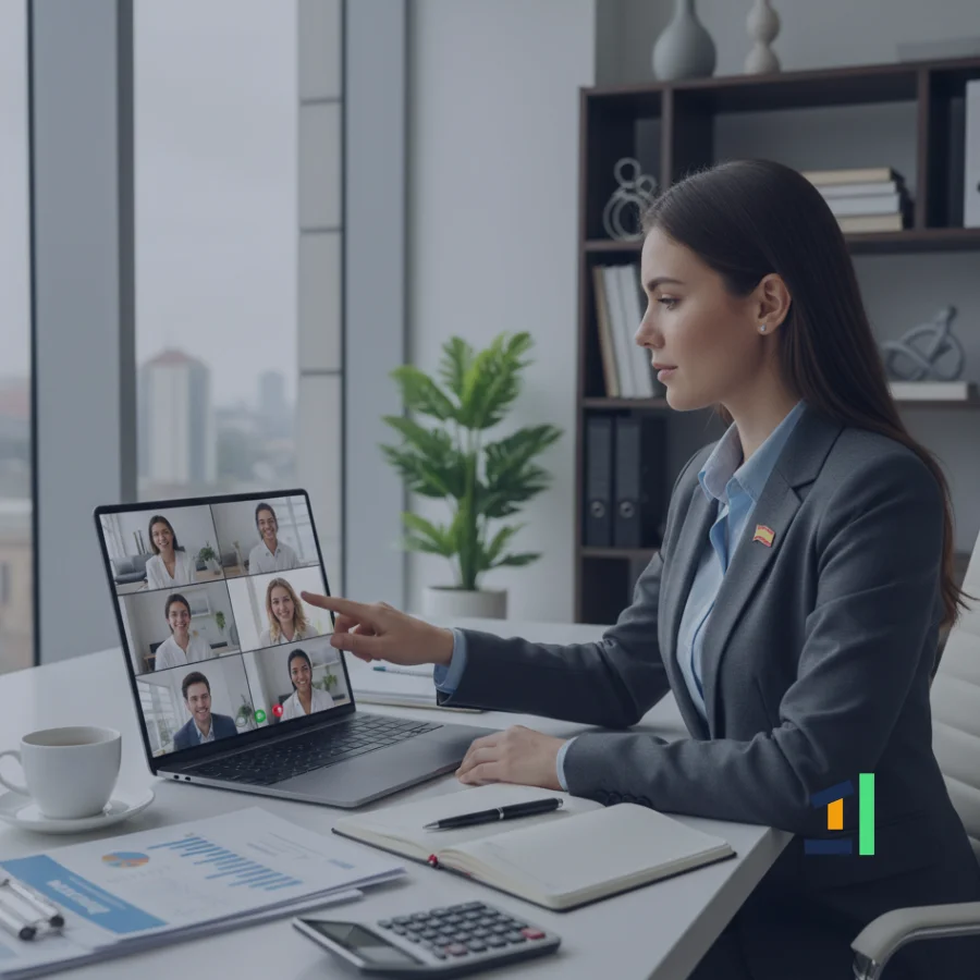 asesoria-sociedad asesora fiscal en reunión con los socios de una sociedad.